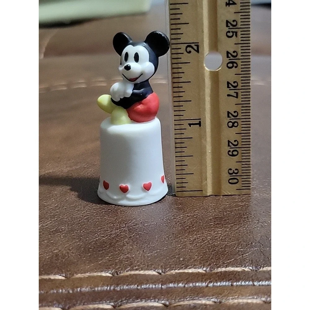 Vtg Mickey Mouse Thimble Porcelain Hand Painted Disney Schmid 2